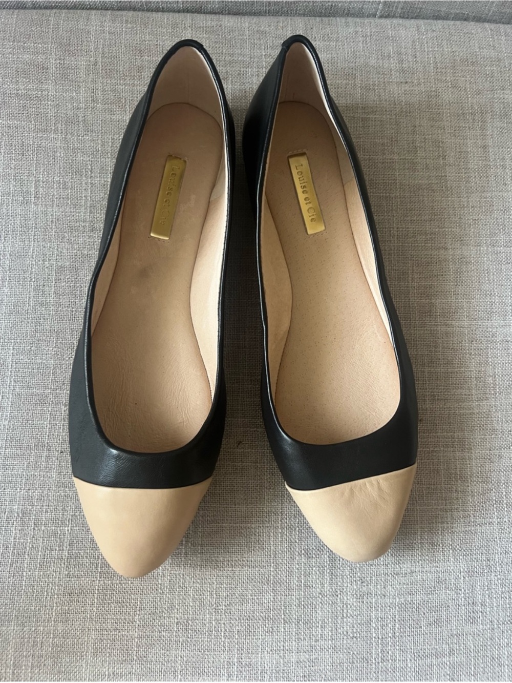 Louise et Cie Black/Nude Ballet Flats, size 9, Careercore casual chic dressy